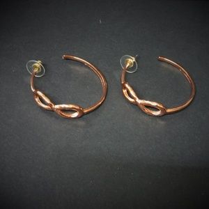 Copper Infinity Hoop Earrings